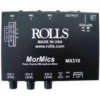 

Rolls MX310 MorMics 3 Channel Mic Mixer/Combiner
