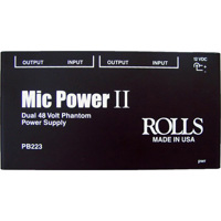

Rolls PB223 Mic Power II Dual 48V Phantom Power Supply