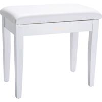 

Roland Piano Bench with Cushioned Vinyl Seat and Storage Compartment, Satin White