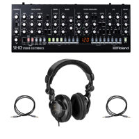 

Roland Boutique Designer Series SE-02 Analog Synthesizer, 384 (3x 128 Banks) Preset Patch - Bundle With H&A Closed-Back Studio Monitor Headphones, 2x H&A Stereo Mini Male to Stereo Mini Male Cable 3'