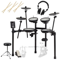 

Roland V-Drums TD-1DMK Electronic Drum Set - H&A Double-Braced Drum Throne - H&A Closed-Back Studio Monitor Headphones - 3x H&A Drum Sticks, Wood Tip, Pair