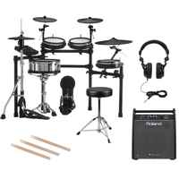 

Roland TD-27KV V-Drums Electronic Drum Set, Bundle with PM-200 Monitor, Bench, Headphones, Drum Sticks