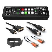 

Roland V-1HD HD Video Switcher - Bundle With Op/Tech Strapeez Flash Computer Cable Hook & Loop, 5' MIDI to MIDI Cable Black, 2-RCA Male to 2-RCA Male Dual Cable 6.6', HDMI Male to DVI-D Male Cable 3'