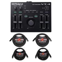 

Roland VT-4 Voice Transformer - Bundle With 2 Pack 6' 5-Pin MIDI Cable, 2 Pack 10' 8mm XLR Microphone Cable 3 Pin XLR Male to 3 Pin XLR Female