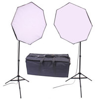 

RPS Studio Dual Octagonal Folding Softbox Kit with 5400deg.K Cool Fluorescent Lights
