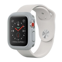 

RhinoShield CrashGuard NX Frame + Rim Set for Series 1/2/3 (38mm) Apple Watch, Platinum Gray