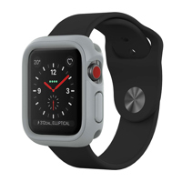 

RhinoShield CrashGuard NX Frame + Rim Set for Series 1/2/3 (42mm) Apple Watch, Platinum Gray