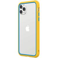 

RhinoShield CrashGuard NX Modular Bumper Case for iPhone 11 Pro Max, Yellow Frame + Azure Blue Rim/Button