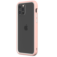

RhinoShield CrashGuard NX Modular Bumper Case with Blush Pink Frame + White Rim & 3x Buttons for Apple iPhone 12/12 Pro