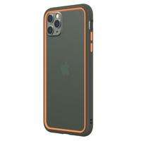 

RhinoShield CrashGuard NX Modular Bumper Case for iPhone 11 Pro Max, Graphite Frame + Orange Rim/Button