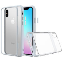 

RhinoShield MOD for iPhone X - Modular Case with Rim, Button, Frame, Clear Back Plate - Cloud Gray