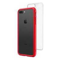 

RhinoShield Mod NX Modular Case with Frame, Button, Rim, Clear Back Plate for iPhone 7 Plus /8 Plus - Red
