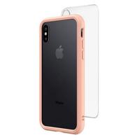 

RhinoShield Mod NX Modular Case with Frame, Button, Rim, Clear Back Plate for iPhone X -Blush Pink