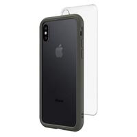 

RhinoShield Mod NX Modular Case with Frame, Button, Rim, Clear Back Plate for iPhone X - Graphite