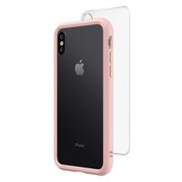

RhinoShield Mod NX Modular Case with Frame, Button, Rim, Clear Back Plate for iPhone XS Max, Blush Pink