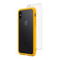 

RhinoShield Mod NX Modular Case with Frame, Button, Rim, Clear Back Plate for iPhone X - Yellow