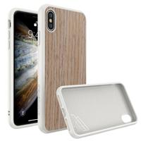 

RhinoShield SolidSuit Protective Wood Case for iPhone XS, Light Walnut/White