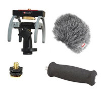 

Rycote Portable Recorder Audio Kit for Zoom H6 Digital Recorder, Includes Suspension Mount, Mini Windjammer, Extension Handle, Swivel Adapter