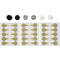 

Rycote 065505 Overcovers with 30 Stickies and 6 Re-usable Fur Discs for Lavalier Mics, Two of Each Black/Grey/White