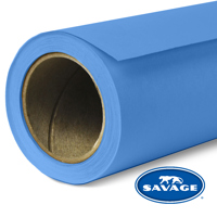 

Savage Widetone Seamless Background Paper, 107" wide x 36' Studio Blue, #58