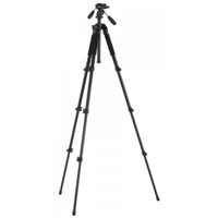 

Studio Assets 4-Section Aluminum Medium Photo Tripod with 3-Way Pan/Tilt Head Kit for SLR Camera, 11 lbs Capacity, 65" Maximum Height