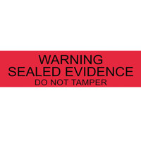 

Safariland Warning Sealed Evidence Label, 250 Roll, Red with Black