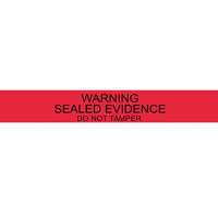 

Safariland Long Red Warning Sealed Evidence Labels, 2.5cm x 17.8cm (1" x 7"), Pack of 100