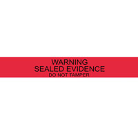 

Safariland Long Red Warning Sealed Evidence Labels, 2.5cm x 17.8cm (1" x 7"), Pack of 100