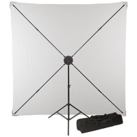 

Studio Assets PXB Pro 8x8' Portable X-Frame Background Kit with White Muslin