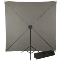 

Studio Assets PXB Pro 8x8' Portable X-Frame Background Kit with Light Gray Muslin