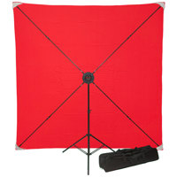

Studio Assets PXB Pro 8x8' Portable X-Frame Background Kit with Deep Red Muslin