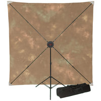 

Studio Assets PXB Pro 8x8' Portable X-Frame Background Kit with Masters Brown Muslin