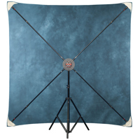 

Studio Assets PXB Pro 6x6' Portable X-Frame Background Kit with Executive Blue Muslin