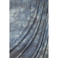 

Savage Accent Series, 10x24' Dyed Crushed Muslin Background, Style; Blue Winter, Color: Medium Blue with Gray & White Swirls