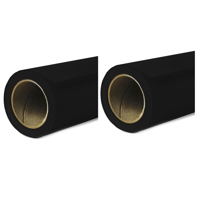 

Savage 2 Pack Widetone Seamless Background Paper, 86" wide x 36', Black #20 - With Microfiber Cleaning Cloth