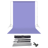 

Savage Widetone Seamless Background Paper, 86" wide x 36' Orchid, #29 - Bundle With Flashpoint 10' Background Support System Air Cushioned, Flashpoint Clip Clamp with 2" Jaw