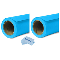 

Savage 2 Pack Widetone Seamless Background Paper, 86" wide x 36' Blue Jay, #31 - With Microfiber Cleaning Cloth