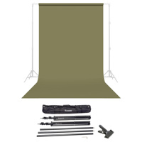 

Savage Widetone Seamless Background Paper, 86" wide x 36' Sand, #4 - Bundle With Flashpoint 10' Background Support System Air Cushioned, Flashpoint Clip Clamp with 2" Jaw
