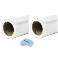 

Savage 2 Pack Widetone Seamless Background Paper, 86" wide x 36' Pure White, #66 - With Microfiber Cleaning Cloth