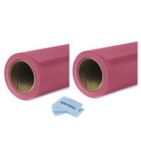 

Savage 2 Pack Widetone Seamless Background Paper, 86" wide x 36' Ruby, #67 - With Microfiber Cleaning Cloth