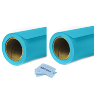 

Savage 2 Pack Widetone Seamless Background Paper, 86" wide x 36' True Blue, #75 - With Microfiber Cleaning Cloth
