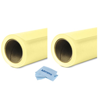 

Savage 2 Pack Widetone Seamless Background Paper, 86" wide x 36' Lemonade #93 - With Microfiber Cleaning Cloth