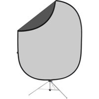 

Savage 6x7' Reversible Collapsible Backdrop with 8' Aluminum Stand, Dark/Light Gray