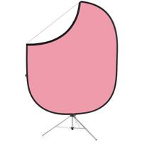 

Savage 5x6' Reversible Collapsible Backdrop Kit, Includes 8' Aluminum Stand, Light Pink/White
