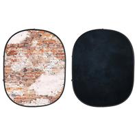 

Savage 5x7' Collapsible Backdrop, Black/Weathered Brick