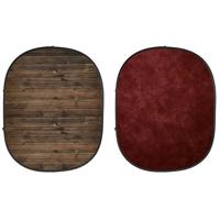 

Savage 5x7' Collapsible Backdrop, Red/Rustic Planks