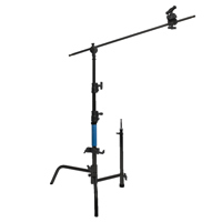 

Savage 20" Black Coated Stainless Steel C-Stand with Grip Arm Kit, 25 lbs Capacity, 64" Maximum Height