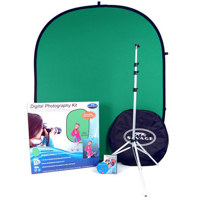 

Savage Digital Photography Kit, with Chroma Key Background, Stand, 120 Backgrounds on DVD & Trial Version Photoshop Elements 9