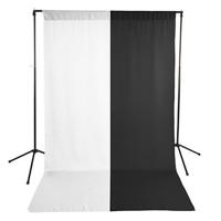 

Savage Economy Background Support Stand with 5x9' White/Black Backdrop, 20lbs Load Capacity