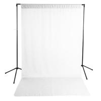 

Savage Economy Background Support Stand with 5x9' White Wrinkle-Resistant Backdrop, 20 lbs. Load Capacity